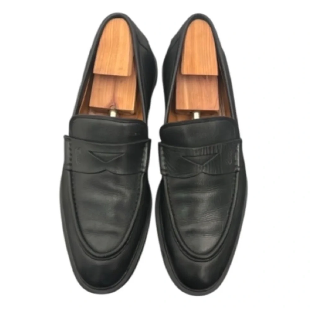 Authentic Gucci luxury designer mens signature black leather designer loafers 13